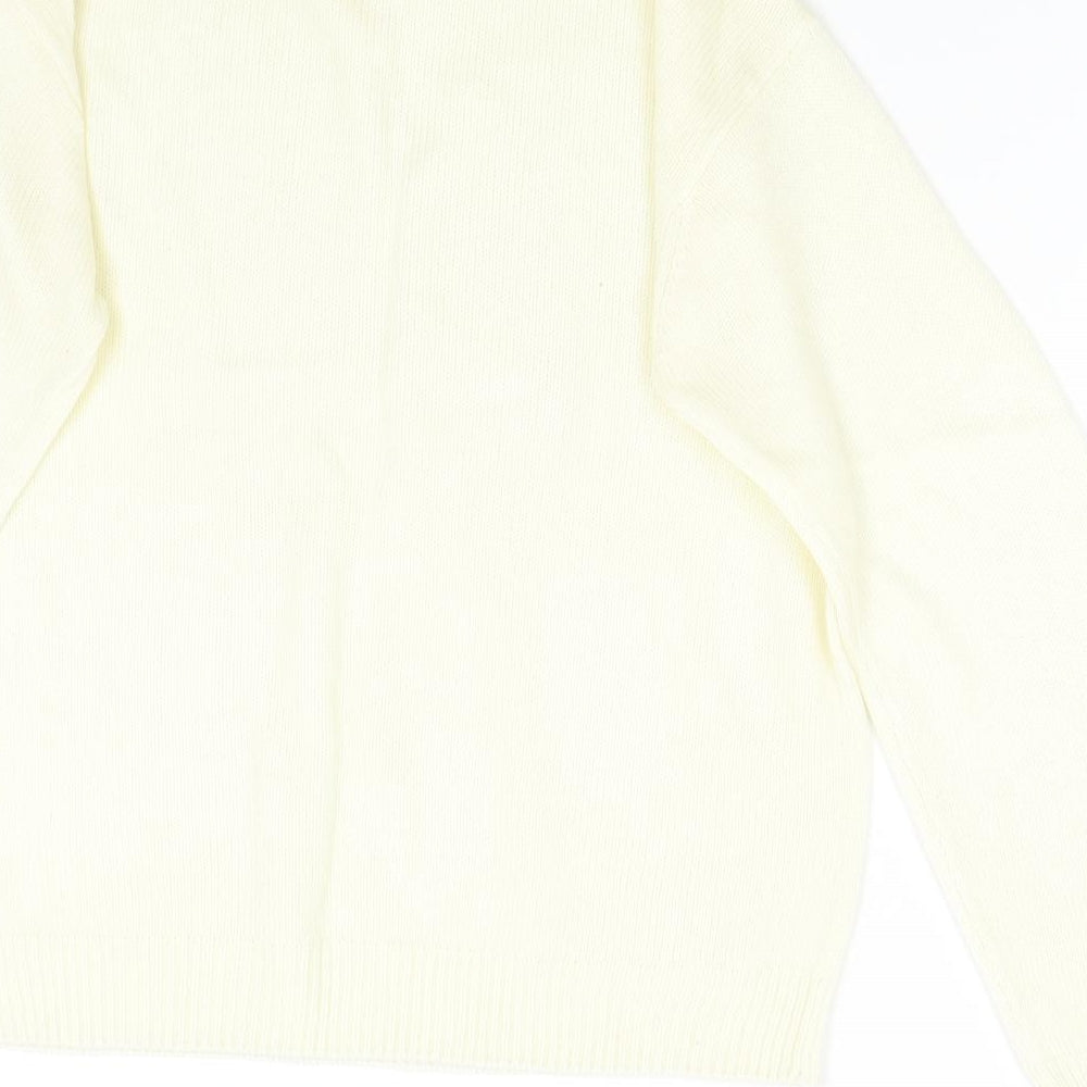 Damart Mens Ivory  Knit Pullover Jumper Size L