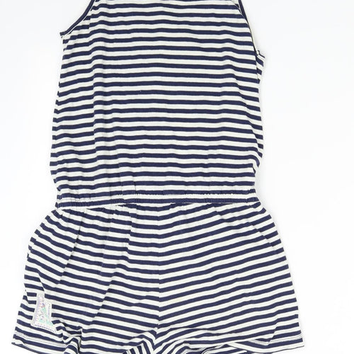 Fat Face Girls Blue Striped  Playsuit One-Piece Size 12-13 Years