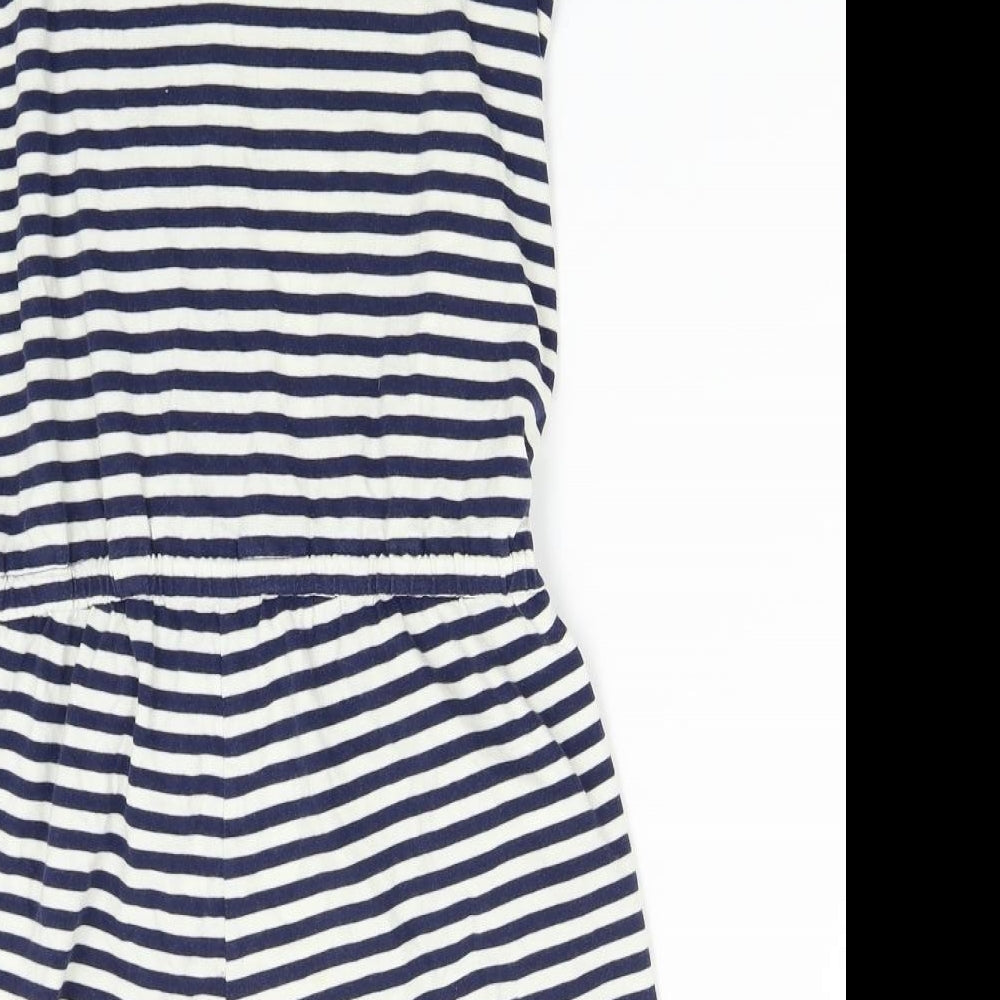 Fat Face Girls Blue Striped  Playsuit One-Piece Size 12-13 Years