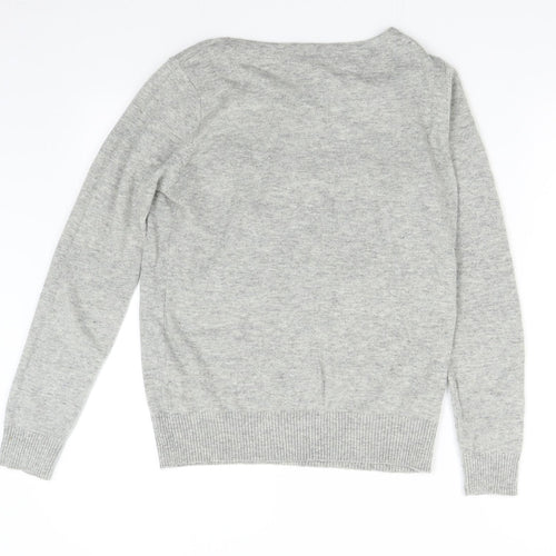 Tailya Womens Grey  Knit Pullover Jumper Size S