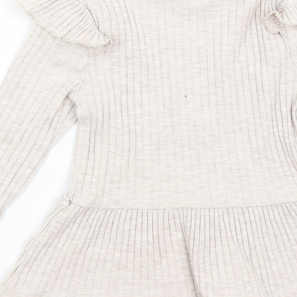 Matalan Girls Beige   Fit & Flare  Size 5 Years