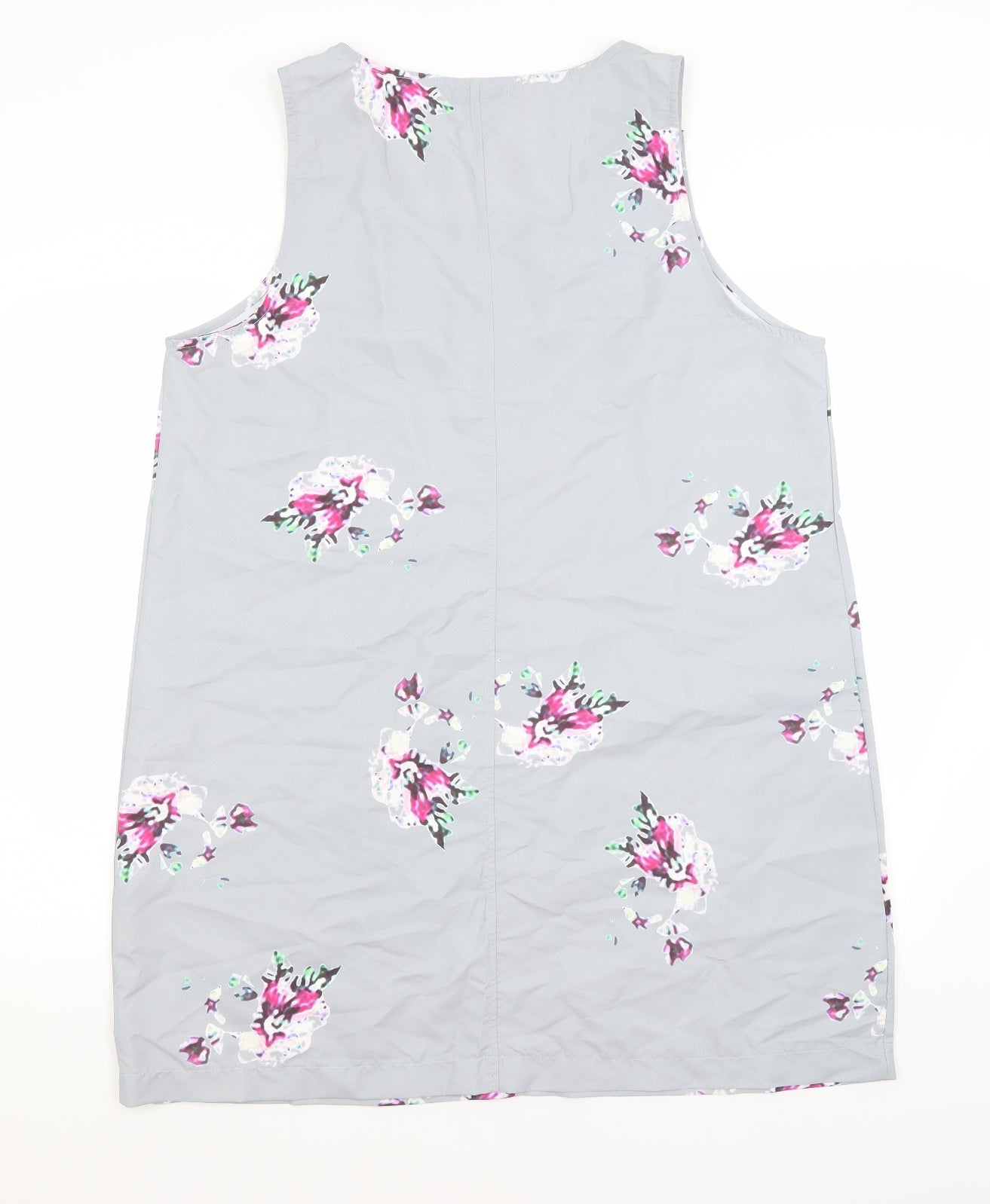 Miss Look Womens Grey Floral  A-Line  Size 2XL