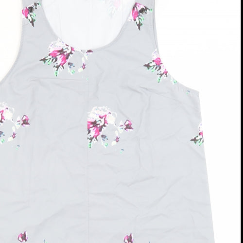 Miss Look Womens Grey Floral  A-Line  Size 2XL