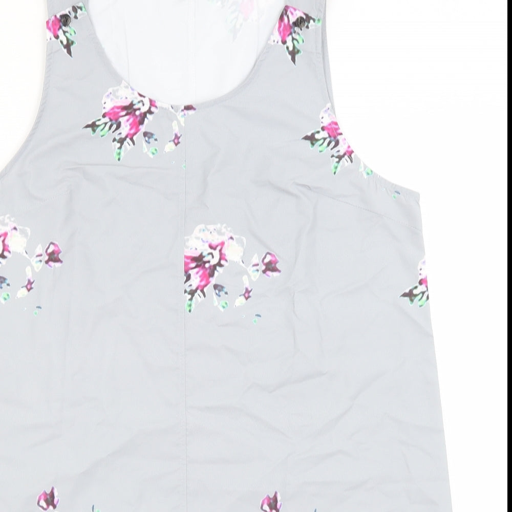 Miss Look Womens Grey Floral  A-Line  Size 2XL