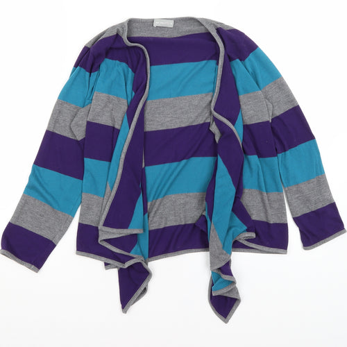 Per Una Womens Blue Striped  Shrug Jumper Size 14