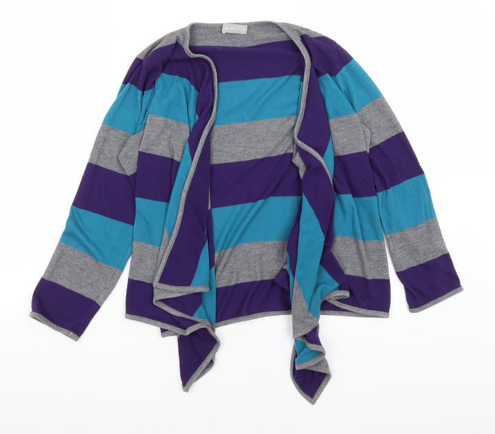 Per Una Womens Blue Striped  Shrug Jumper Size 14