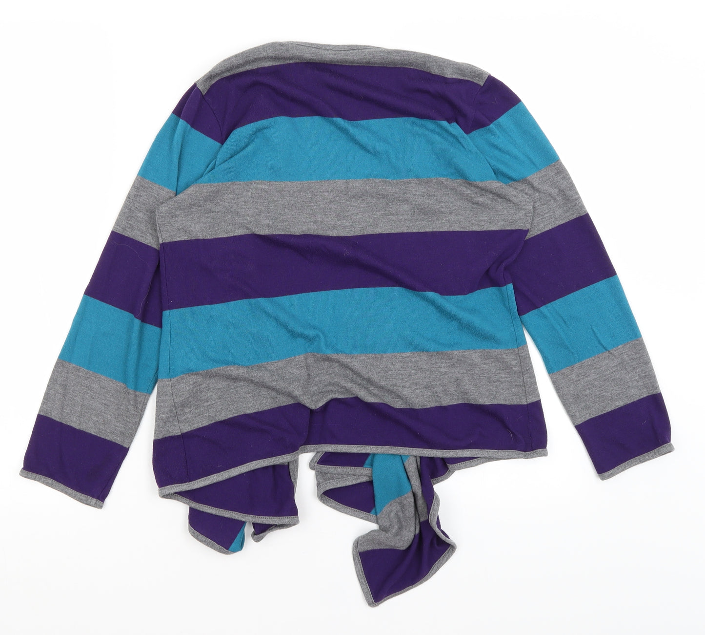 Per Una Womens Blue Striped  Shrug Jumper Size 14