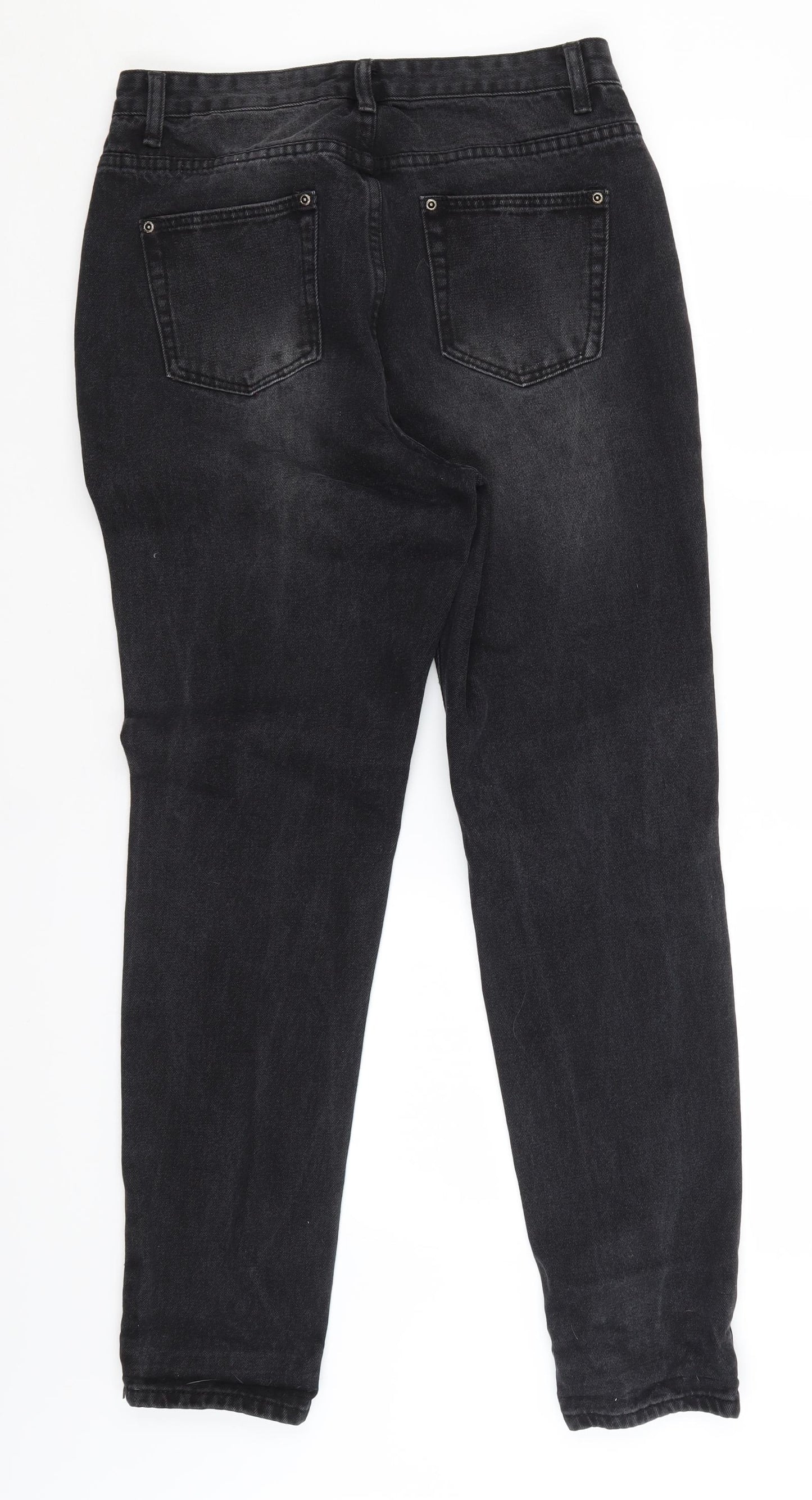 Pretty Little Thing Womens Black   Mom Jeans Size 10 L29 in
