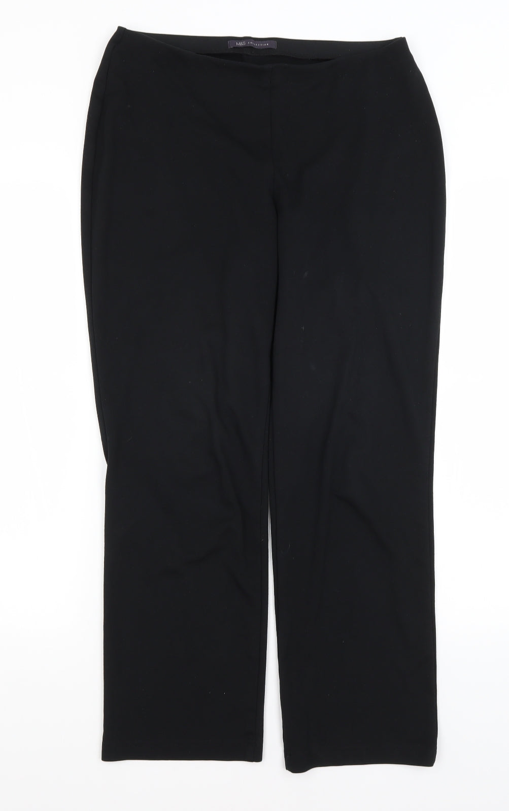 M&S Womens Black   Trousers  Size 10 L26 in