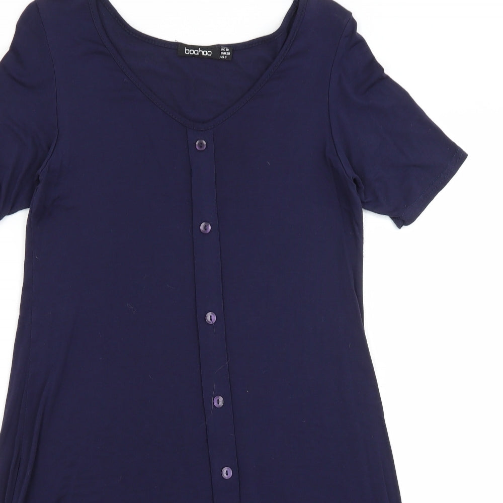 Boohoo Womens Blue   T-Shirt Dress  Size 10