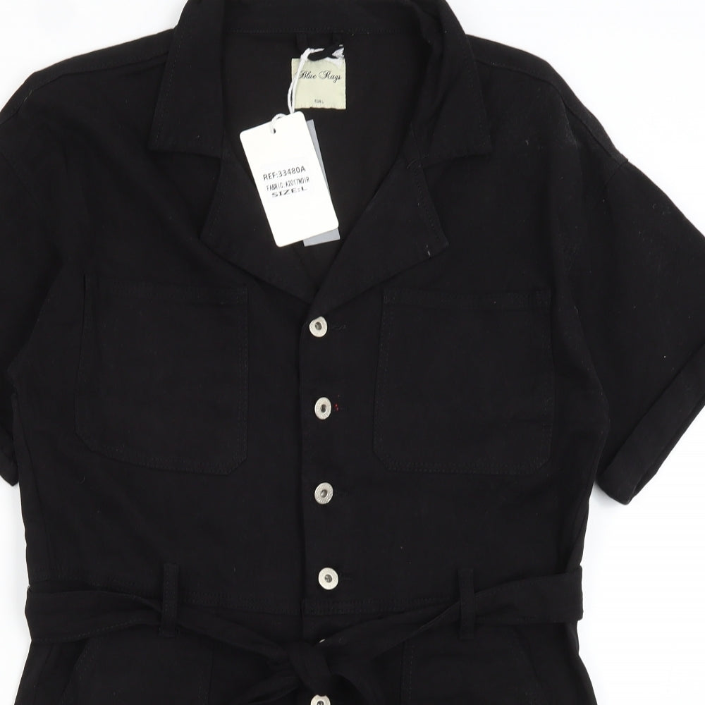 Blue Rags Womens Black   Romper One-Piece Size L
