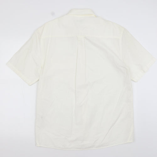 George Mens Ivory    Button-Up Size L