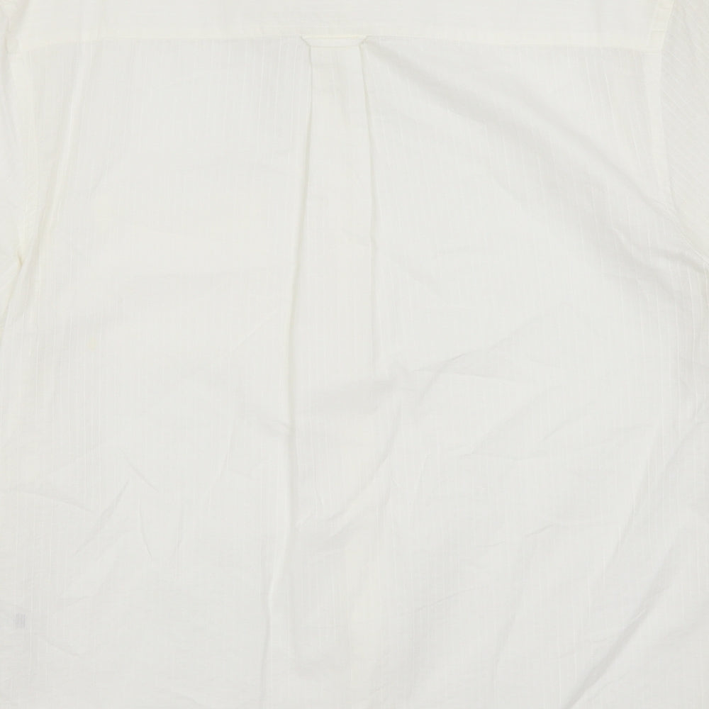 George Mens Ivory    Button-Up Size L