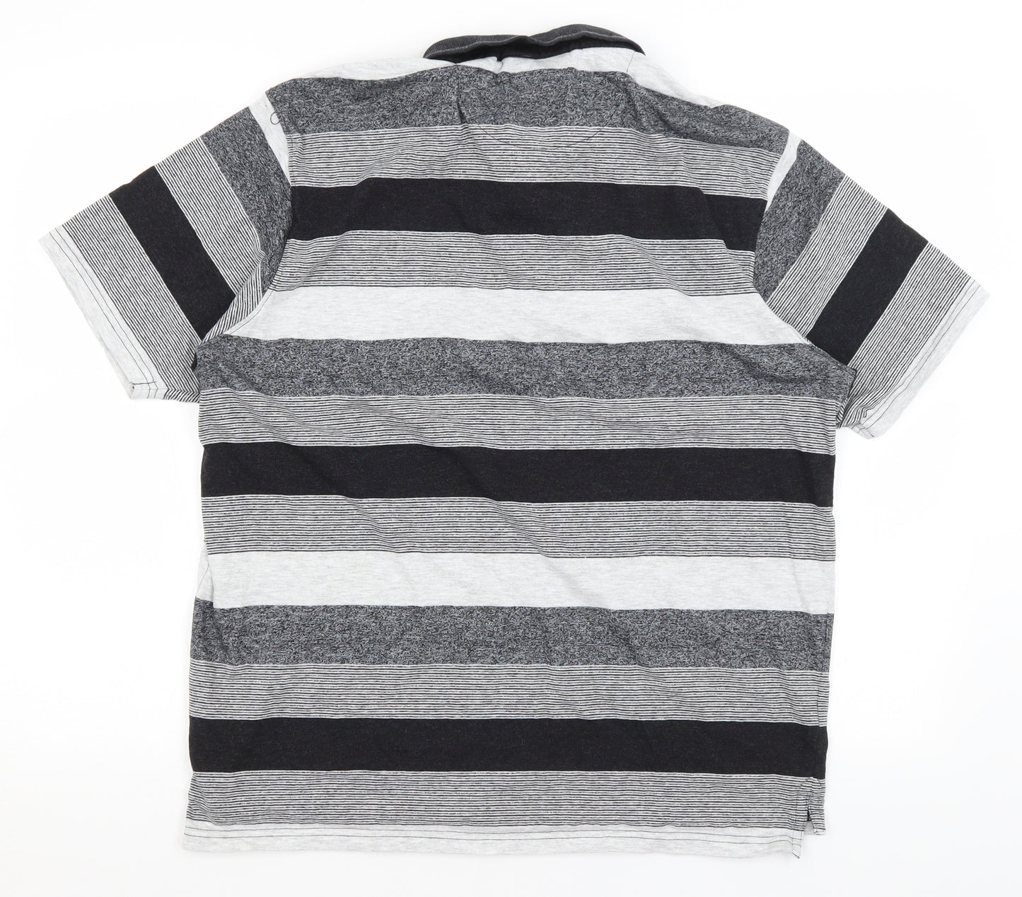 Pierre Cardin Mens Grey Striped   Polo Size L