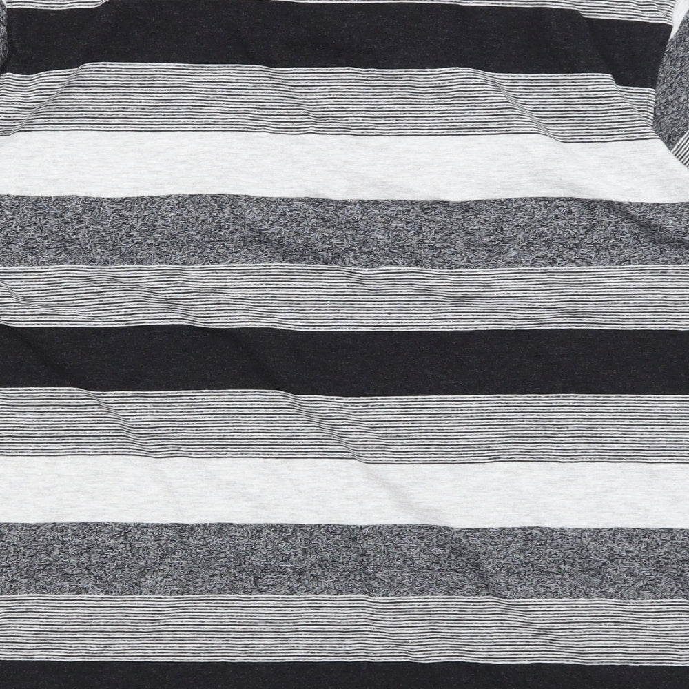 Pierre Cardin Mens Grey Striped   Polo Size L