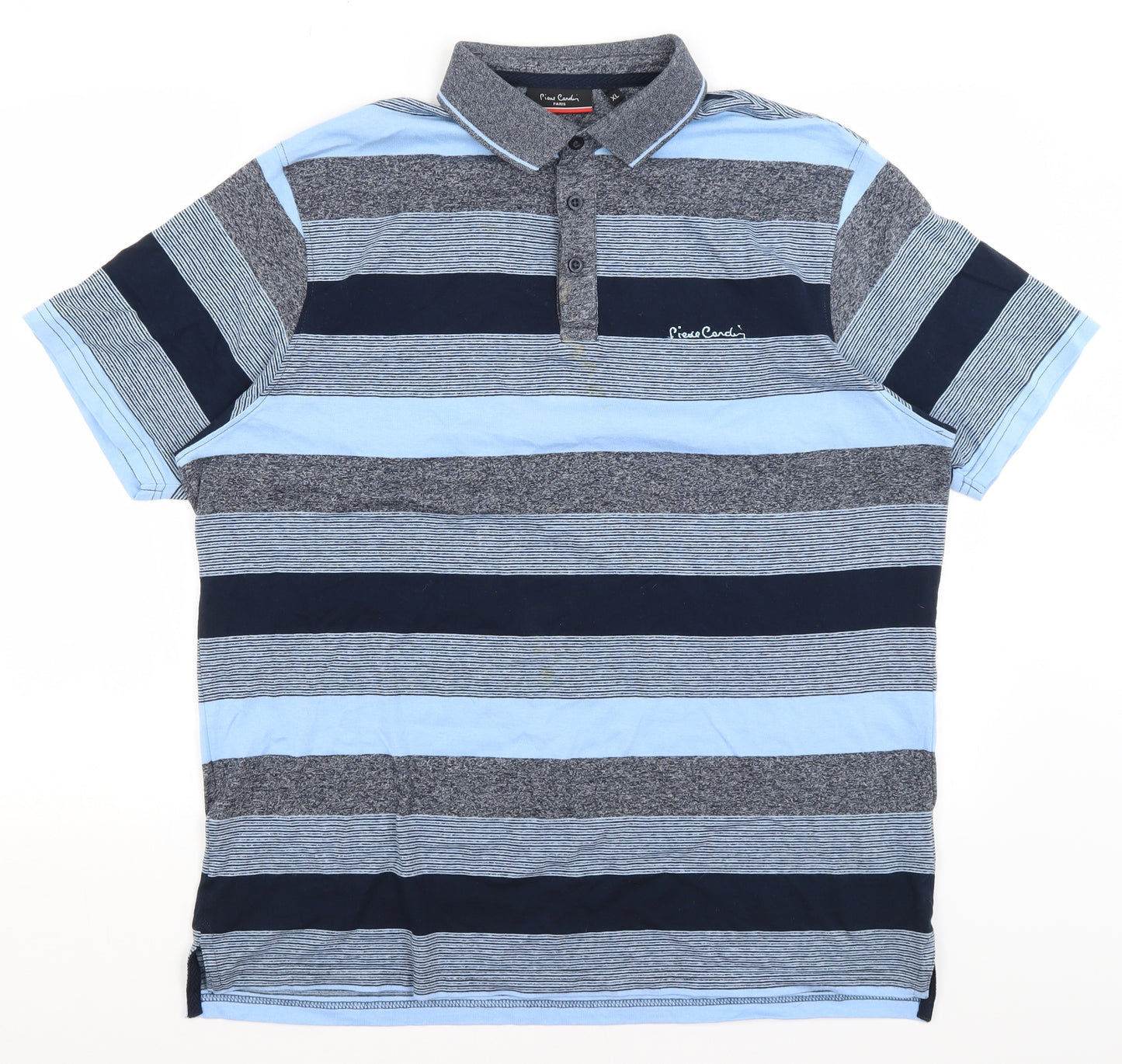 Pierre Cardin Mens Blue Striped   Polo Size XL
