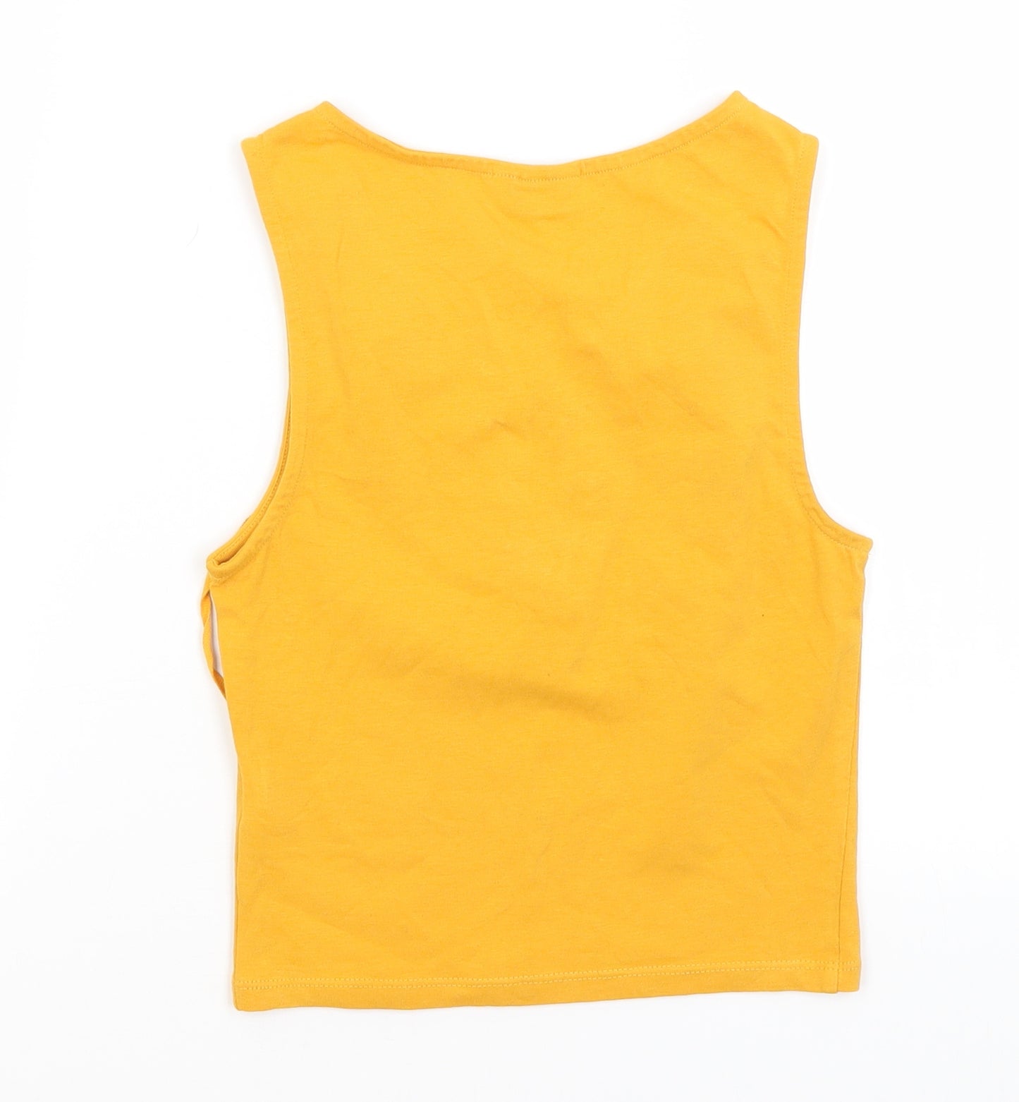 Topshop Womens Yellow   Cropped Tank Size 8