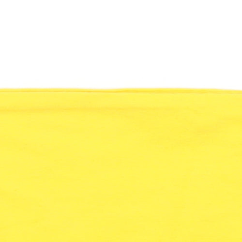 Topshop Womens Yellow   Cropped T-Shirt Size 8