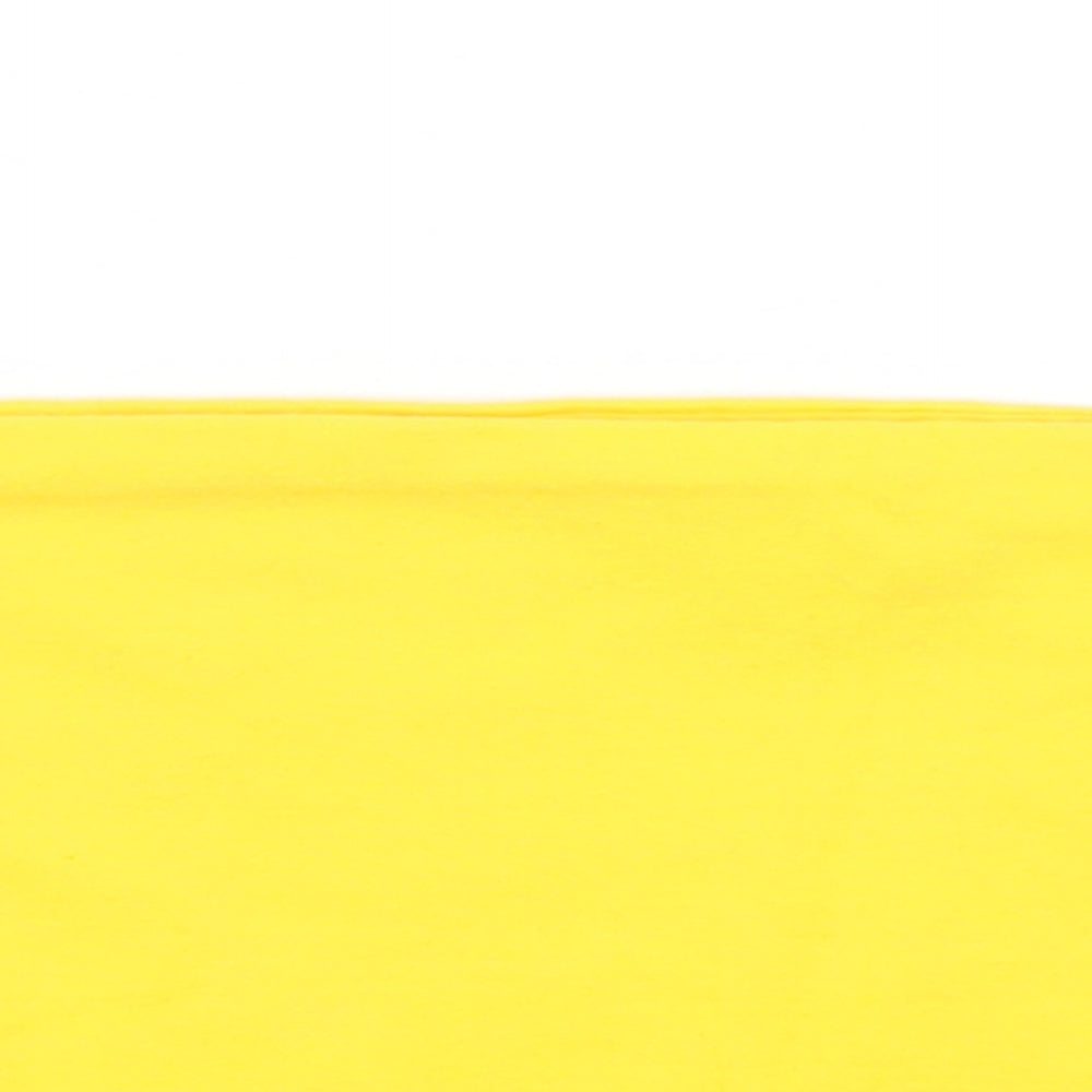 Topshop Womens Yellow   Cropped T-Shirt Size 8