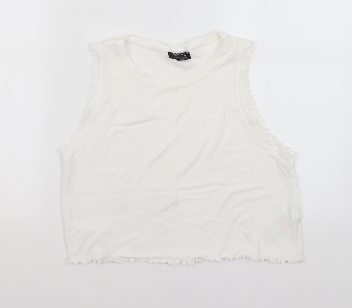 Topshop Womens White   Cropped Tank Size 10