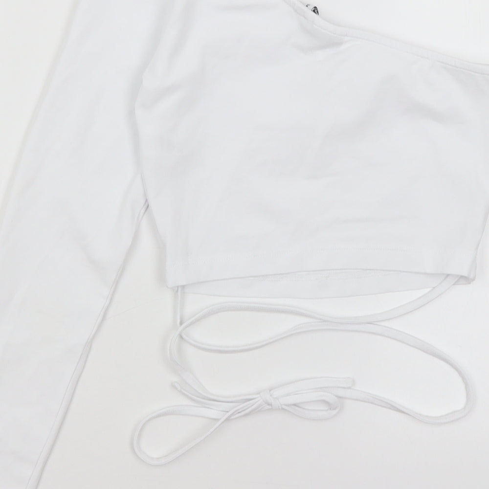 ASOS Womens White   Cropped T-Shirt Size 6