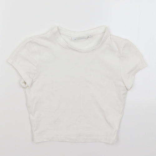 Weekday Womens White   Cropped T-Shirt Size XS