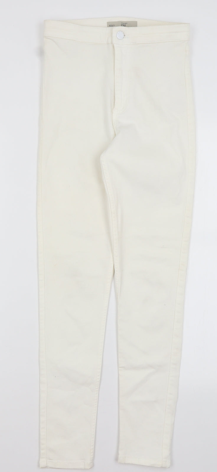 Topshop Womens Ivory   Skinny Jeans Size 28 in L27 in