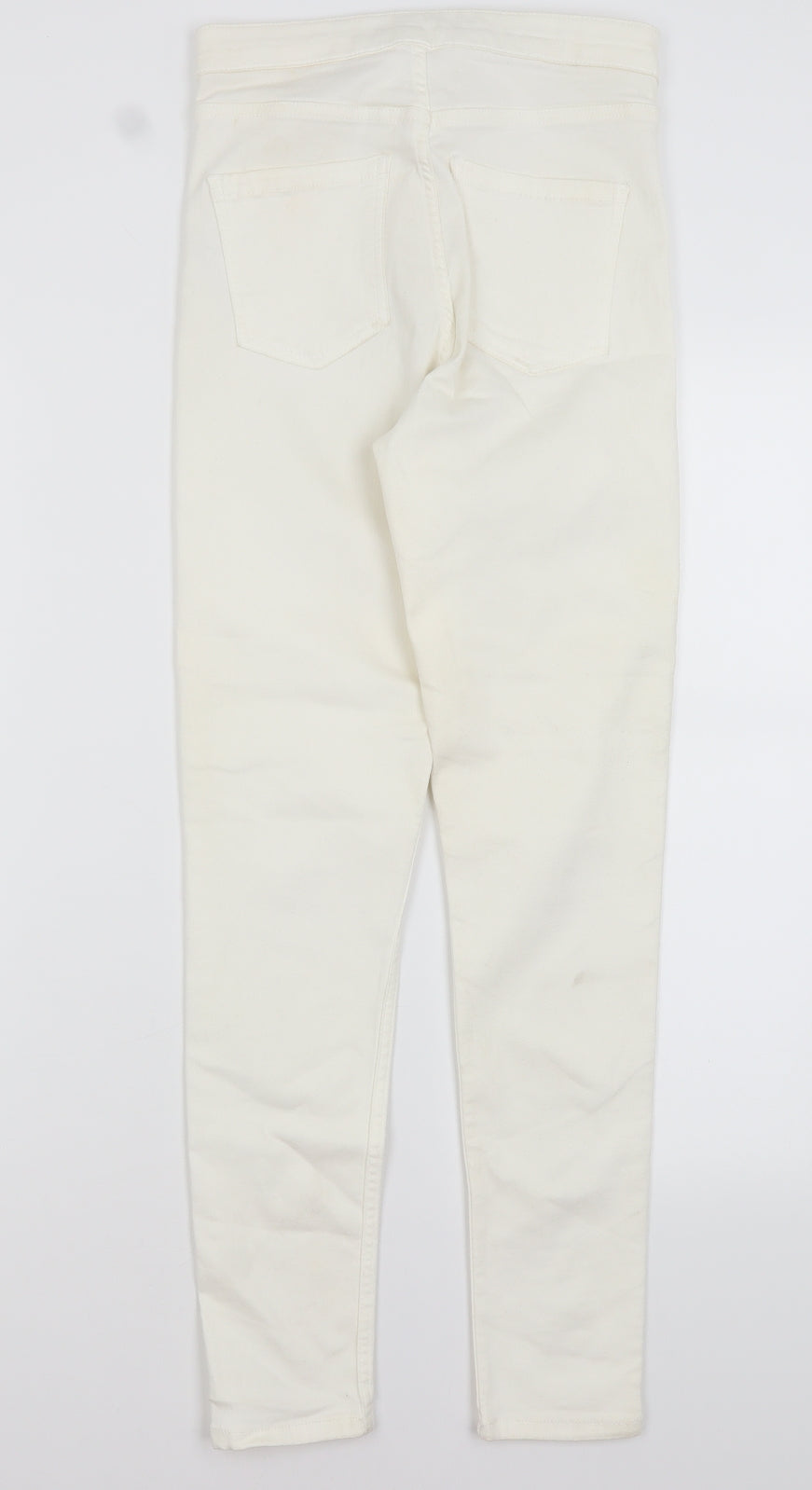 Topshop Womens Ivory   Skinny Jeans Size 28 in L27 in