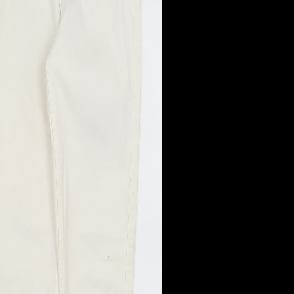 Topshop Womens Ivory   Skinny Jeans Size 28 in L27 in