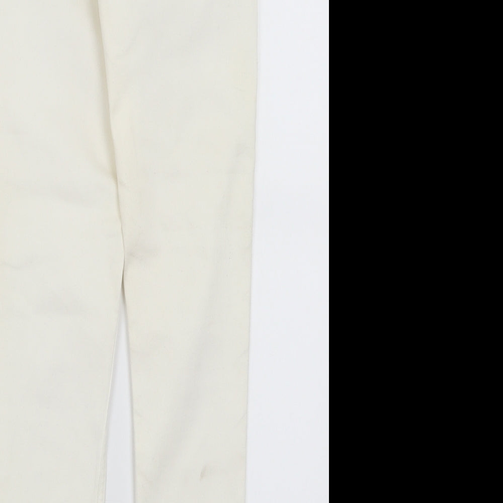 Topshop Womens Ivory   Skinny Jeans Size 28 in L27 in