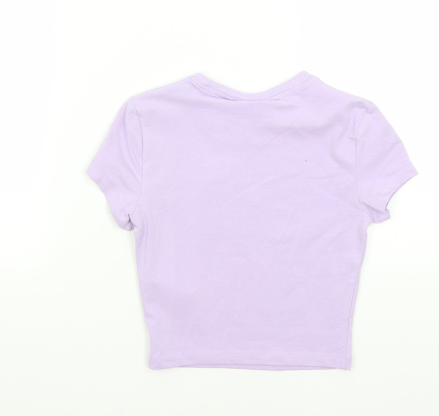 Weekday Womens Purple   Cropped T-Shirt Size XS