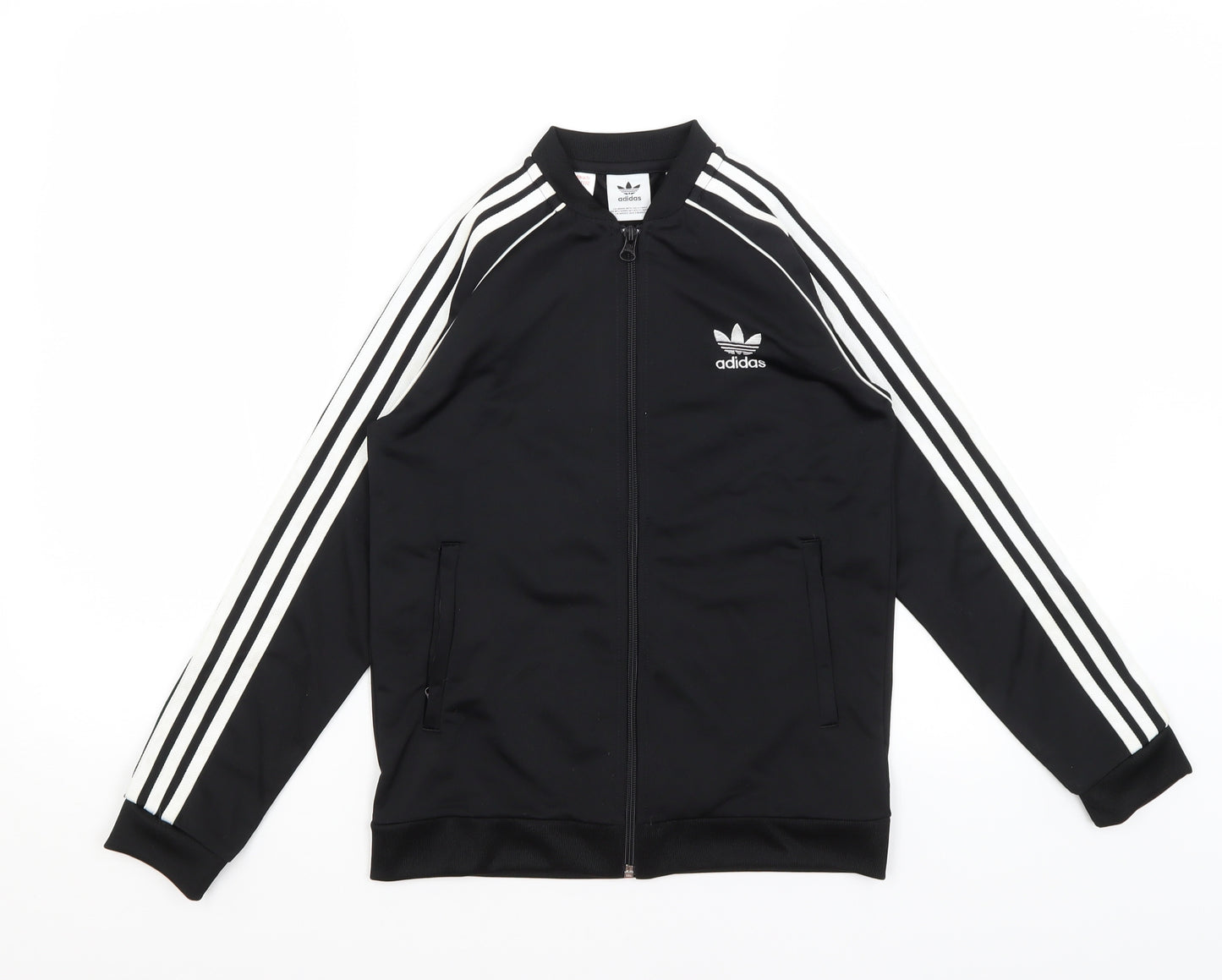 adidas Boys Black   Full Zip Jumper Size 10-11 Years