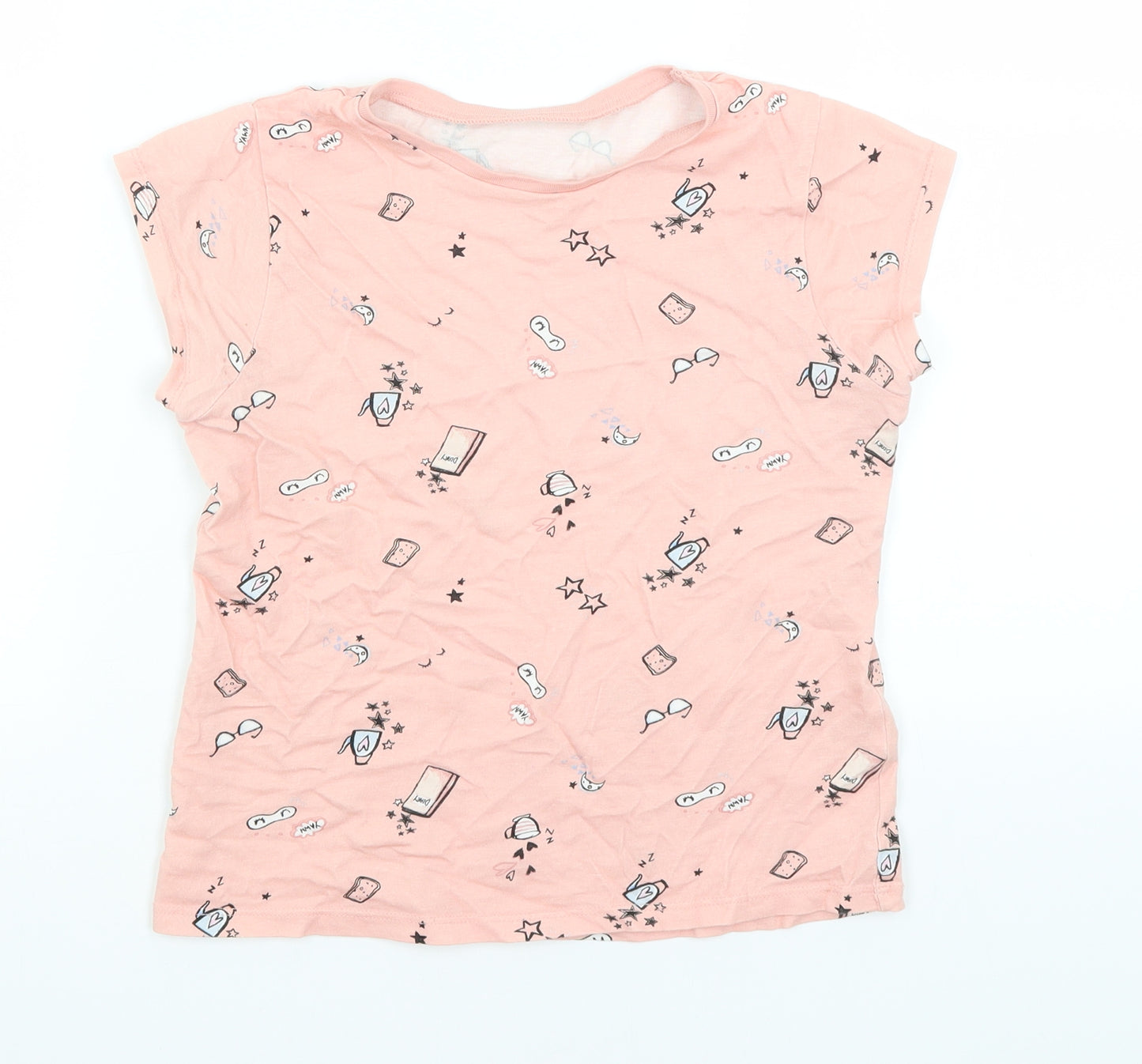 George Girls Pink   Basic T-Shirt Size 9-10 Years