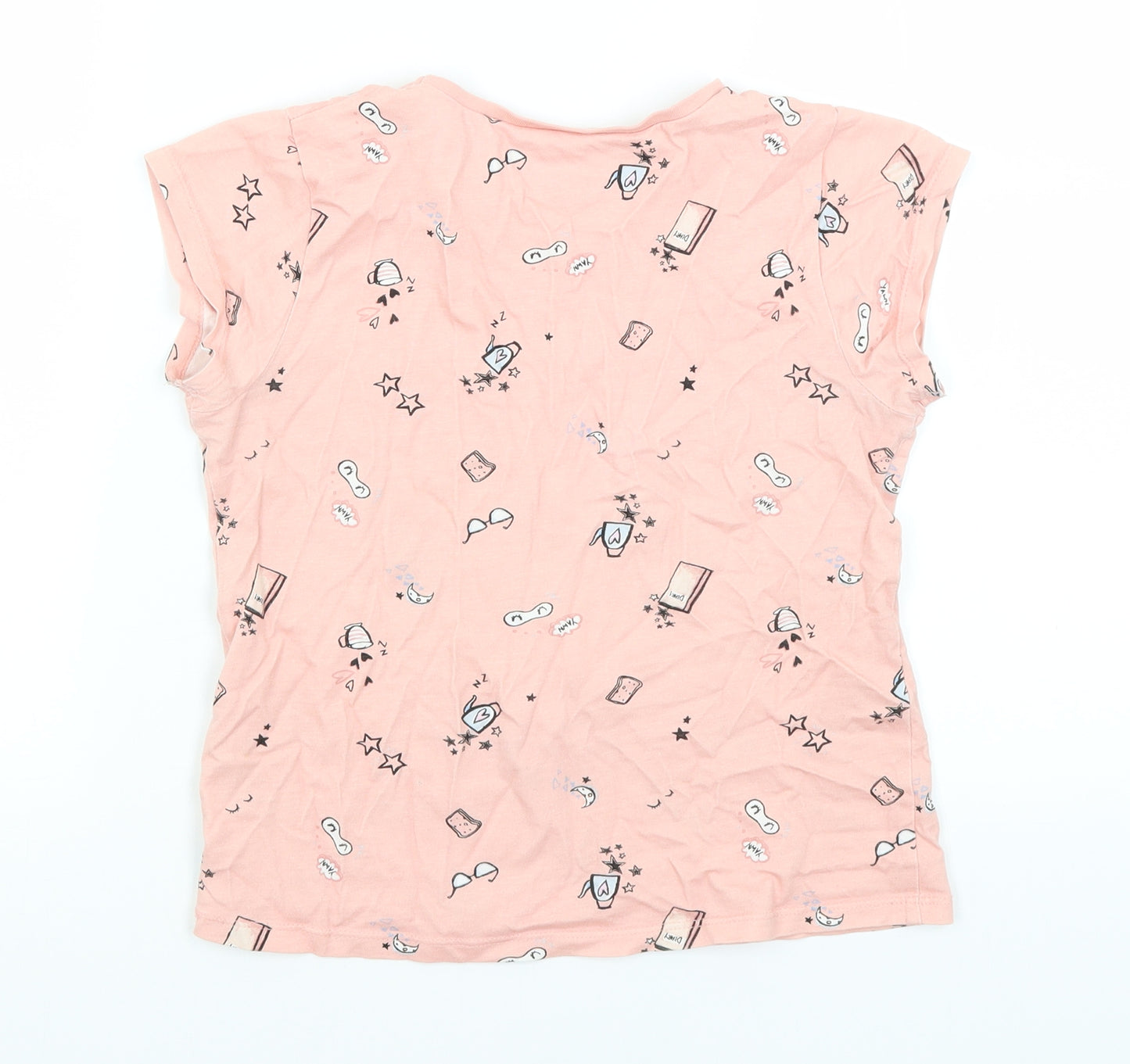 George Girls Pink   Basic T-Shirt Size 9-10 Years