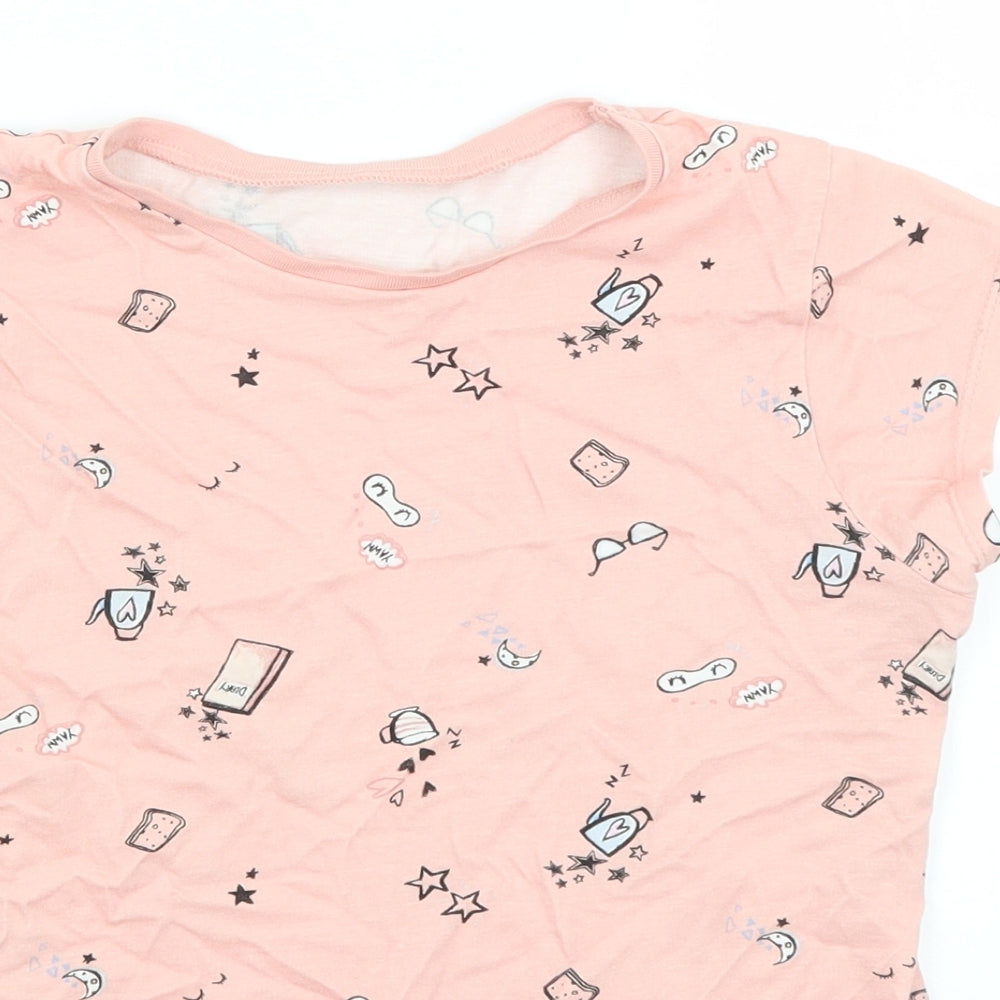 George Girls Pink   Basic T-Shirt Size 9-10 Years