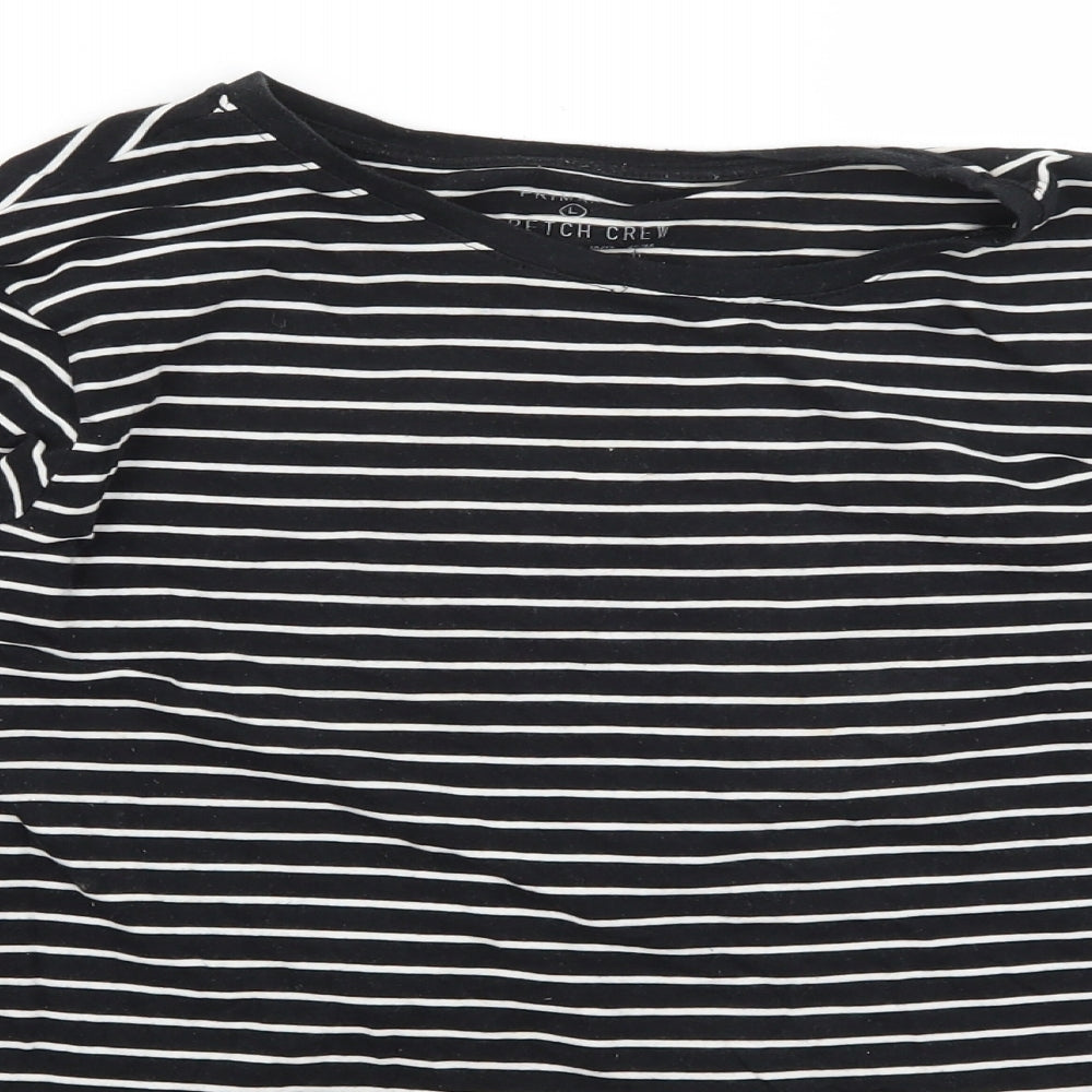 Primark Womens Black Striped  Basic T-Shirt Size L