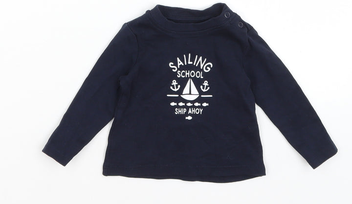 Lupilu Baby Blue   Basic T-Shirt Size 3-6 Months  - Sailing School