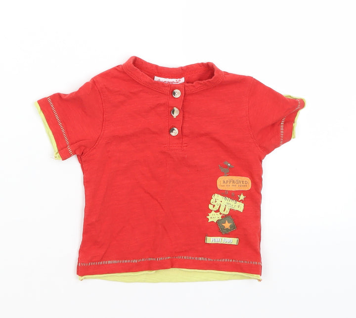La Compagnie des Petits Baby Red Basic T-Shirt Size 12 Months