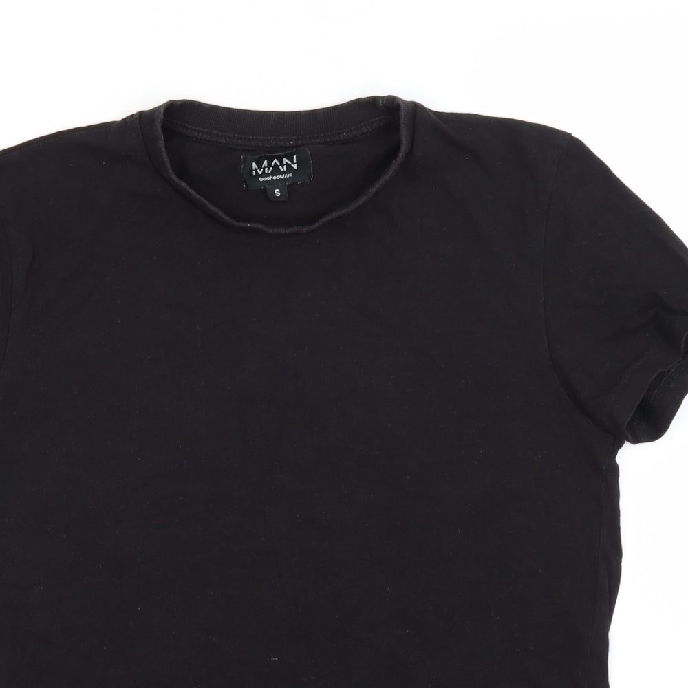 Boohoo man Mens Black    T-Shirt Size S