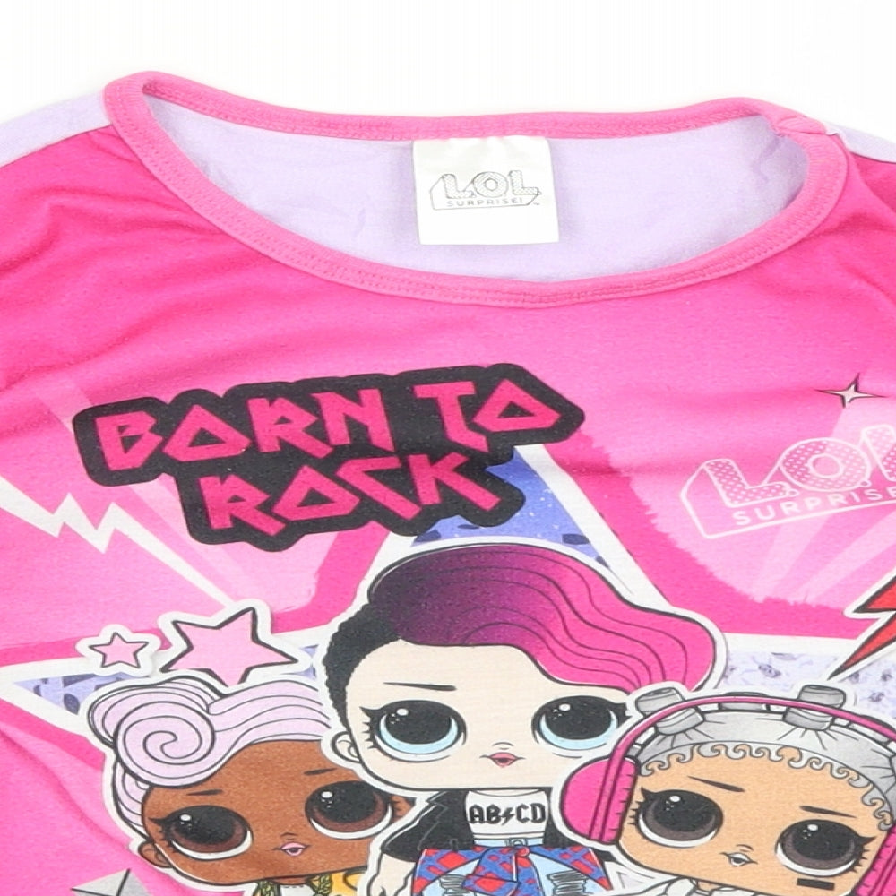 LOL Surpise Girls Purple   Trousers Outfit/Set Size 5-6 Years  - Born To Rock