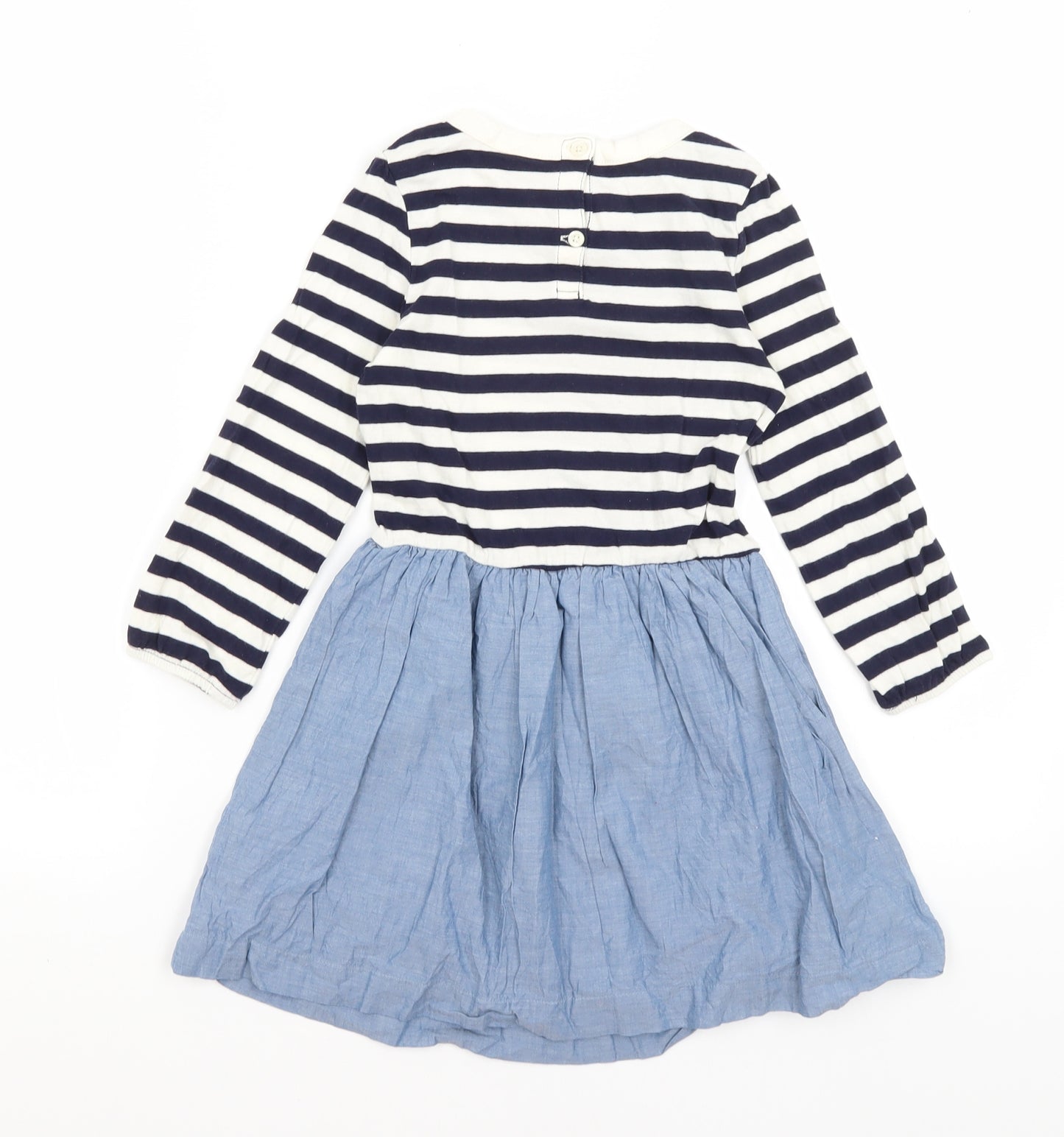 Gap Girls Blue Striped  Fit & Flare  Size 5 Years