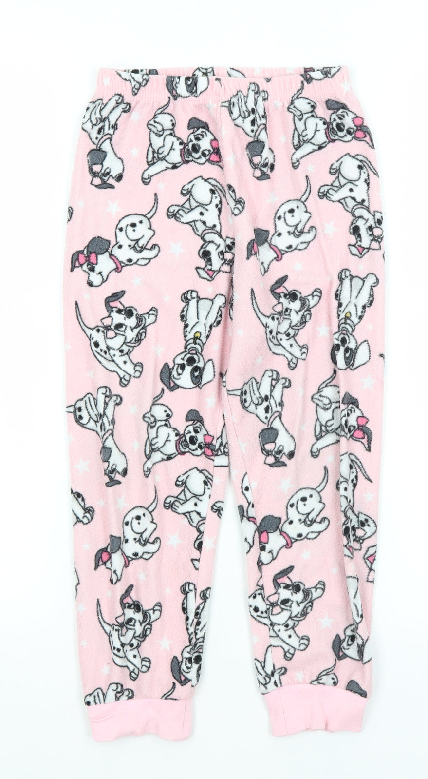 Disney Girls Pink Solid  Top Pyjama Set Size 6 Years  - 101 Dalmations