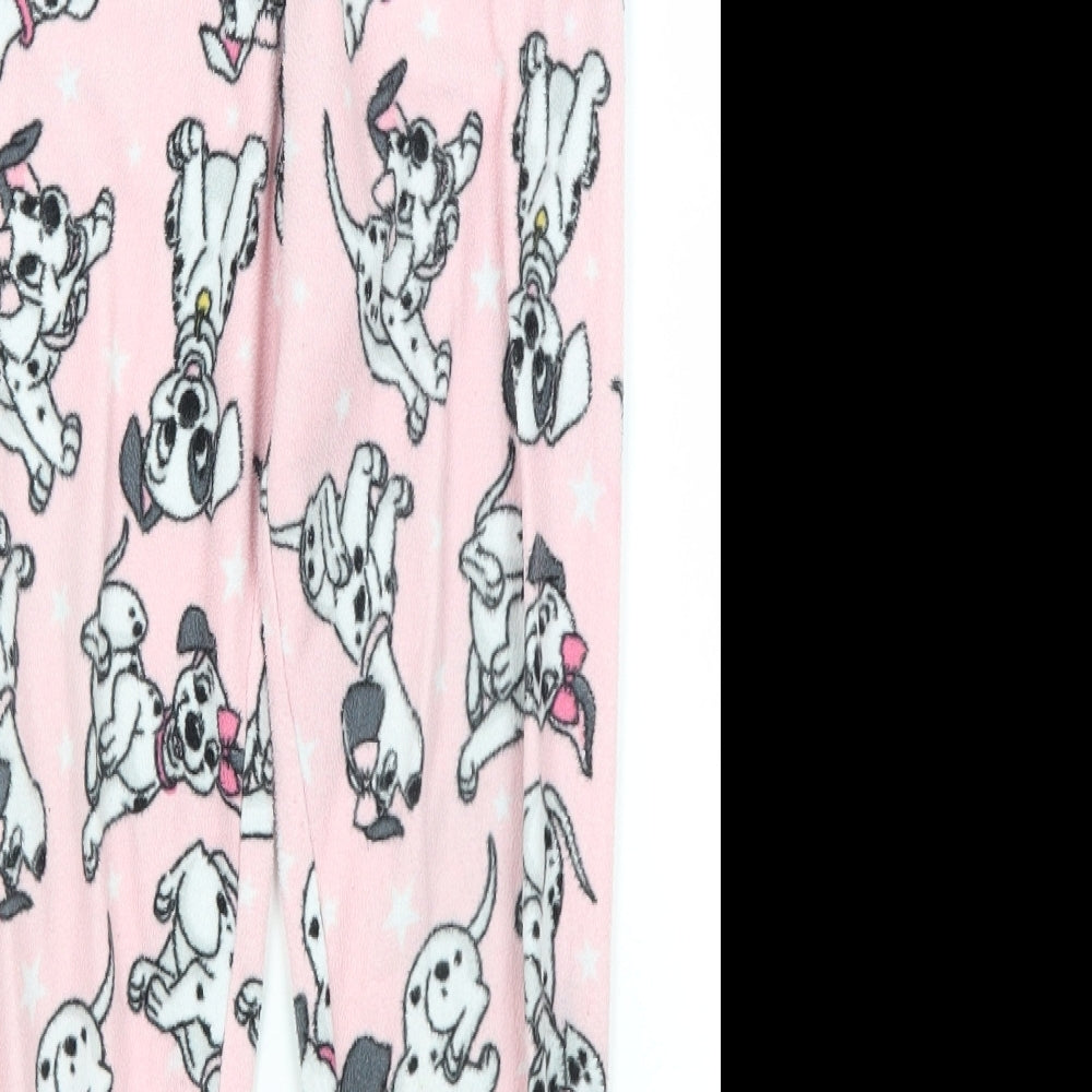 Disney Girls Pink Solid  Top Pyjama Set Size 6 Years  - 101 Dalmations
