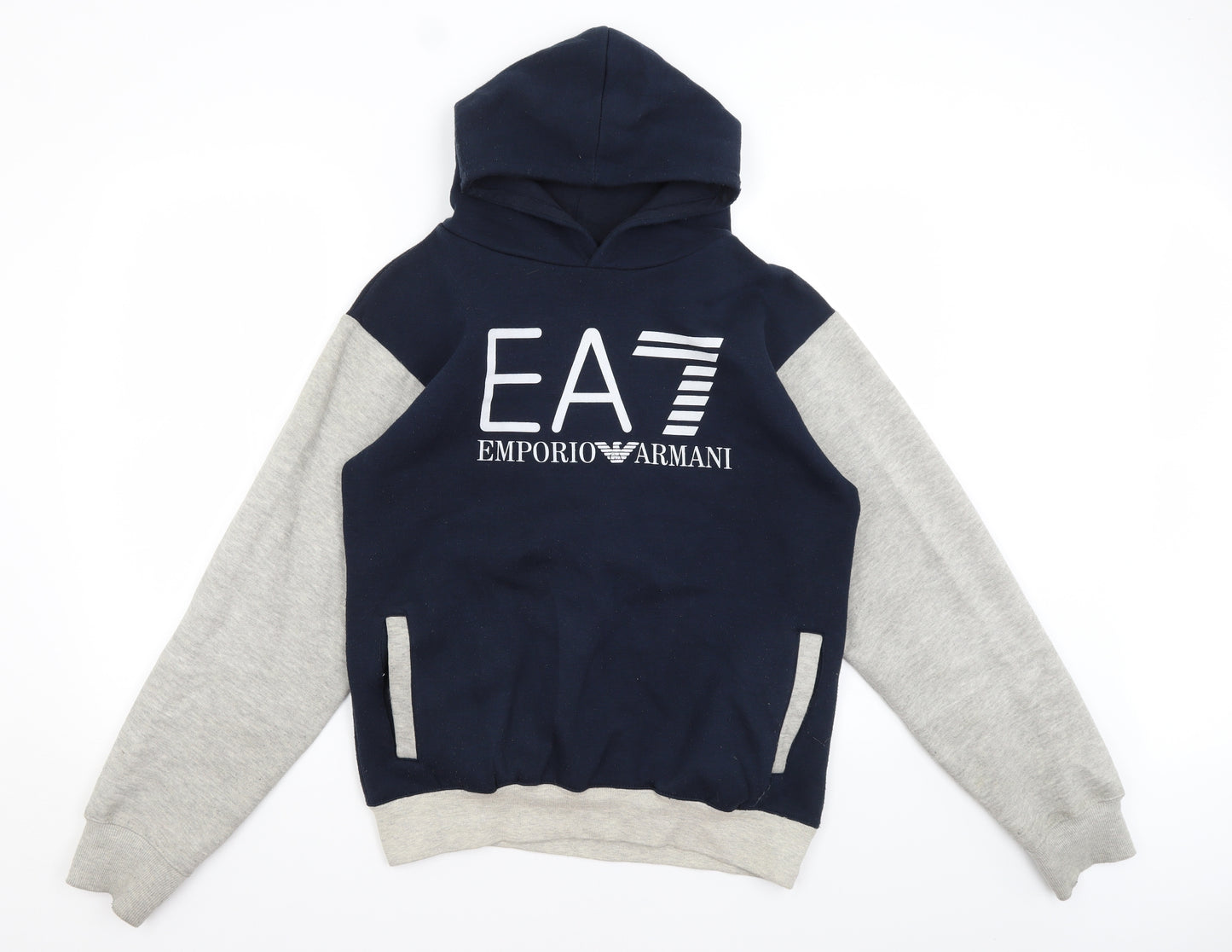 Emporio Armani Mens Blue   Pullover Hoodie Size M