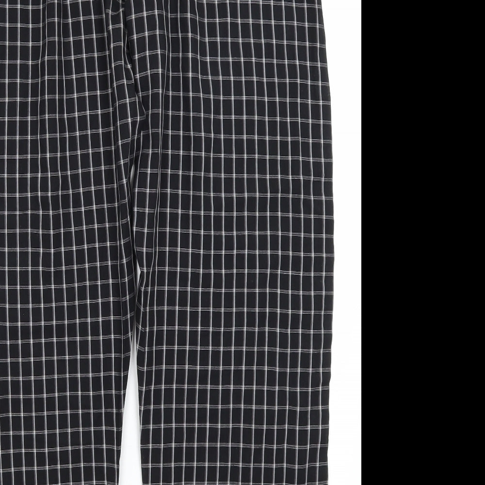 Preworn Mens Black Check   Pyjama Pants Size L