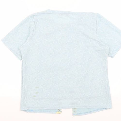 Li Bass Womens Blue   Basic T-Shirt Size M