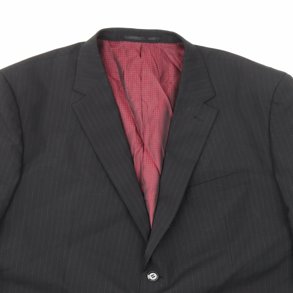 Skopes Mens Black Striped  Jacket Blazer Size 50