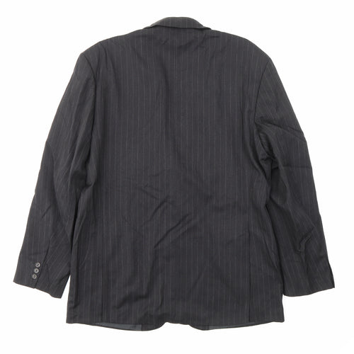 JAMES BARRY  Mens Black Striped  Jacket Blazer Size 44