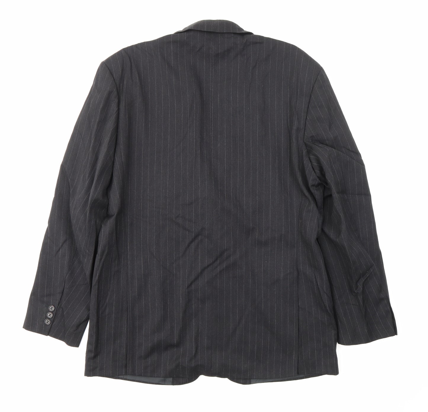 JAMES BARRY  Mens Black Striped  Jacket Blazer Size 44