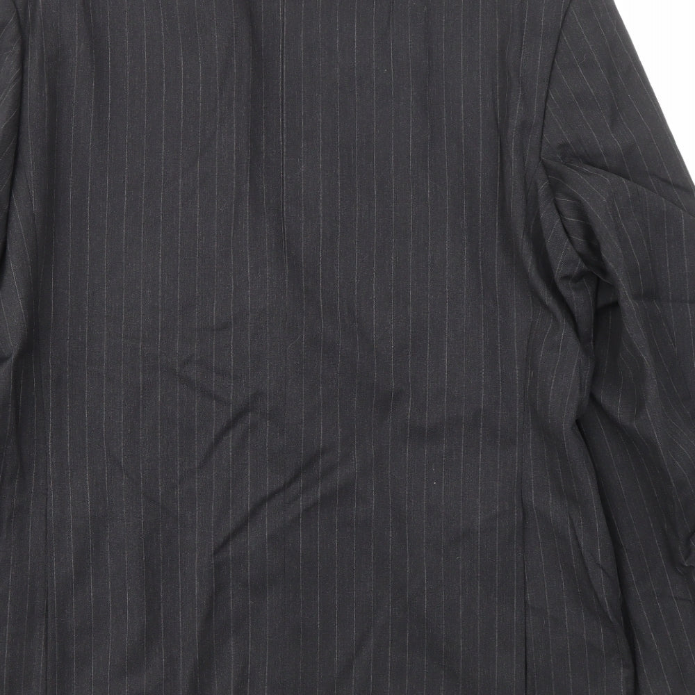 JAMES BARRY  Mens Black Striped  Jacket Blazer Size 44